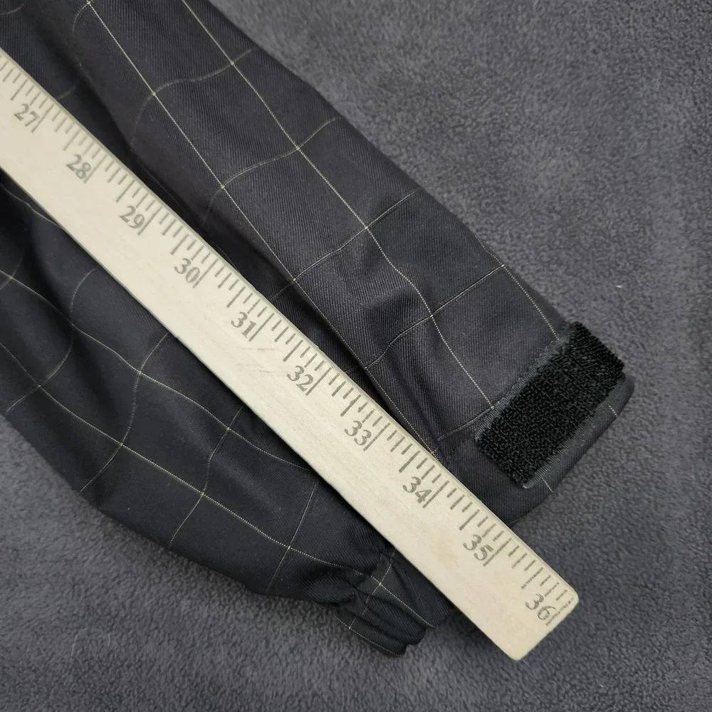 The North Face Cryptic‎ Jacket Mens Small Black Grid Pattern Insulated Snowboard